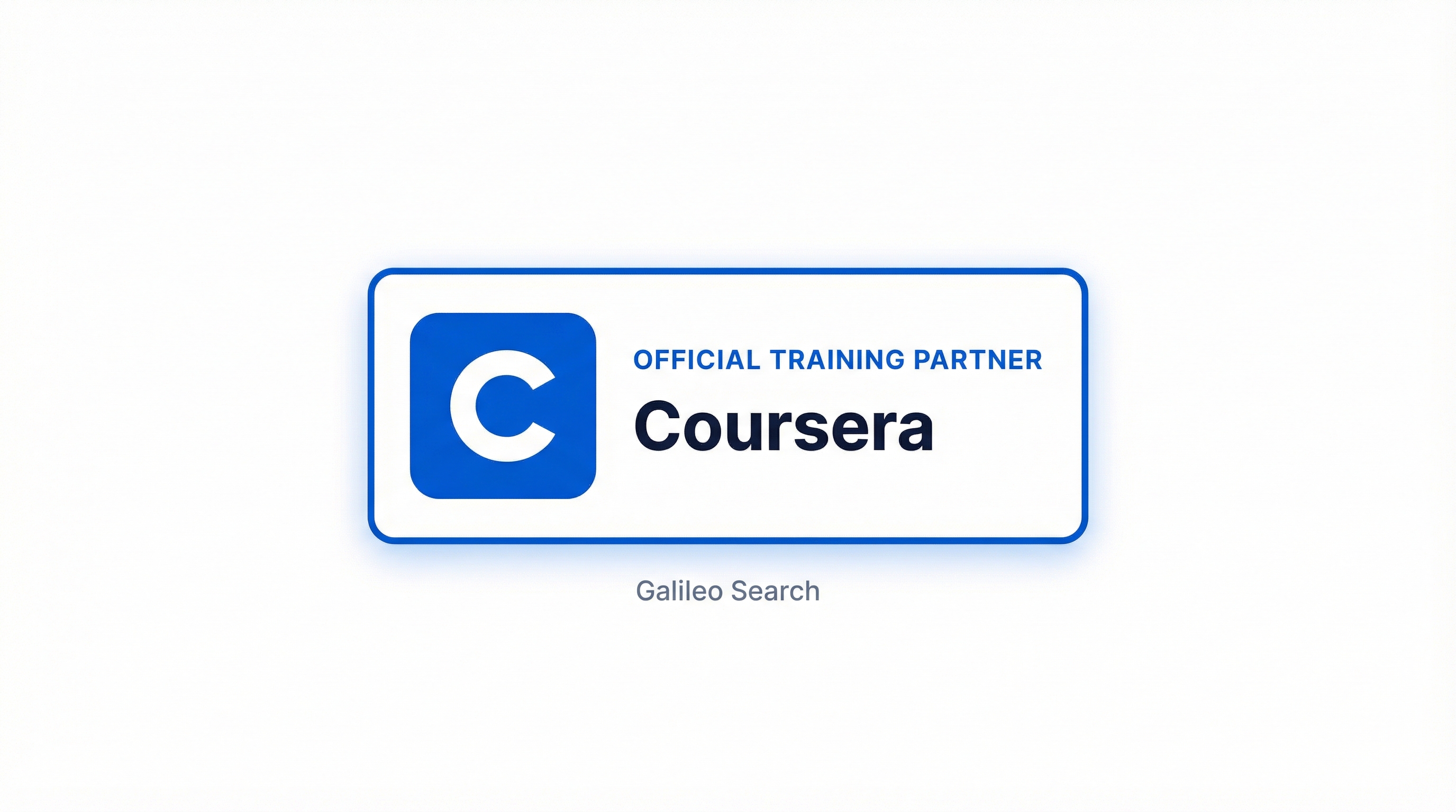 Coursera Official Training Partner — Galileo Search